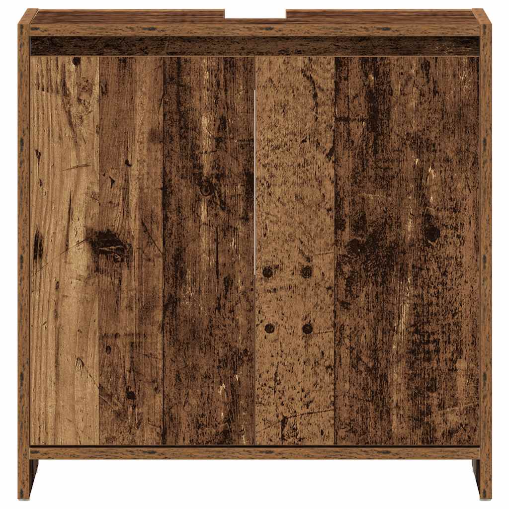 Washbasin base cabinet in old wood look 60x33x60 cm wood material