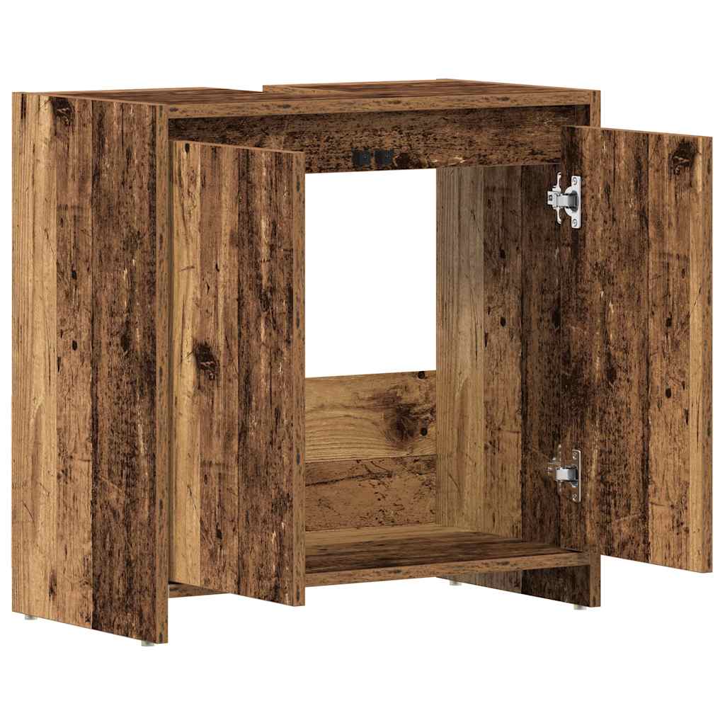 Washbasin base cabinet in old wood look 60x33x60 cm wood material