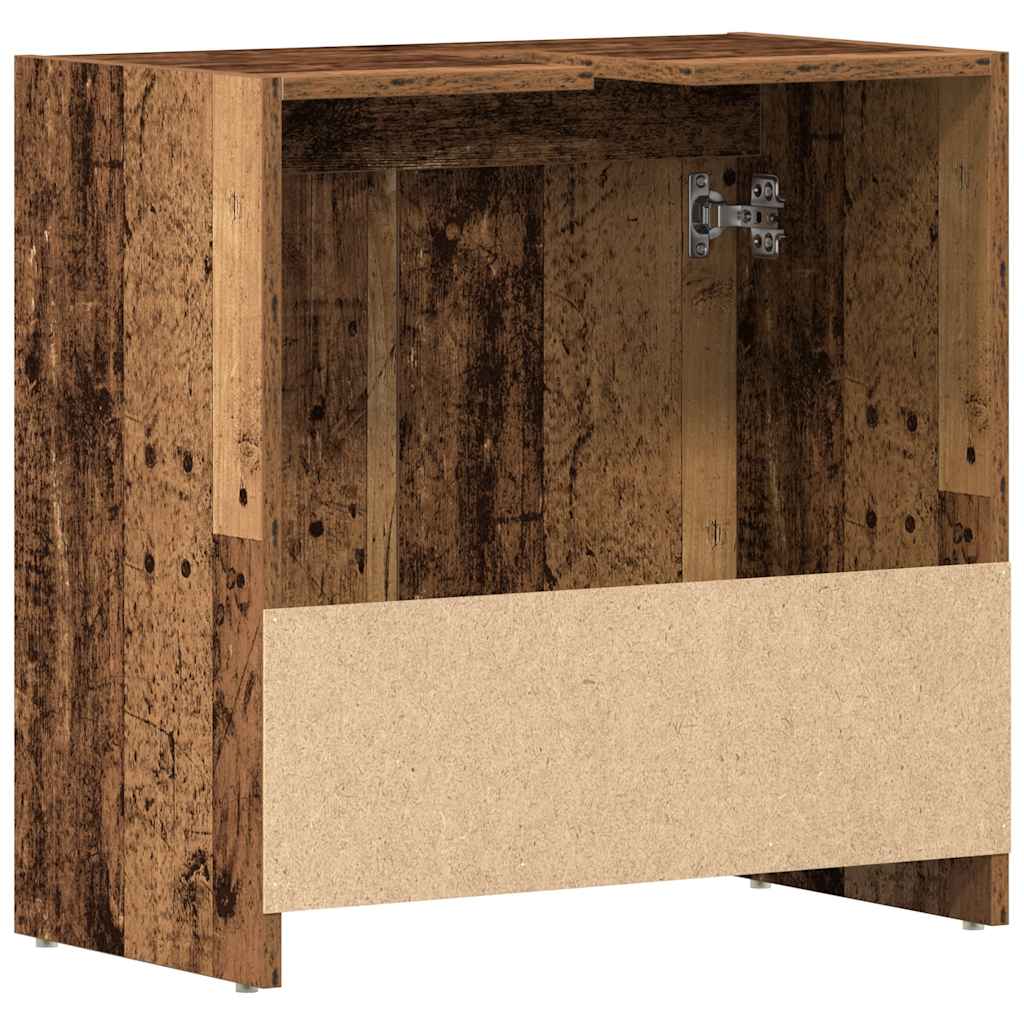 Washbasin base cabinet in old wood look 60x33x60 cm wood material