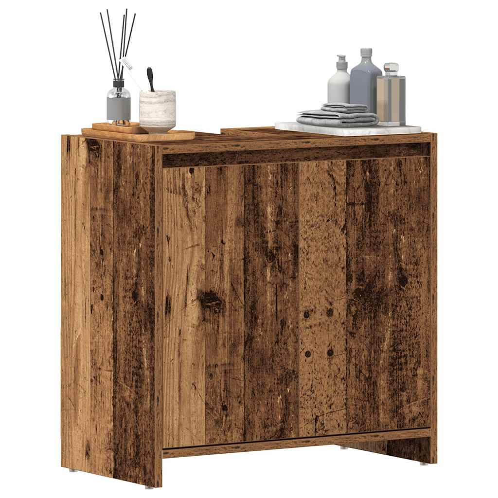 Washbasin base cabinet in old wood look 60x33x60 cm wood material
