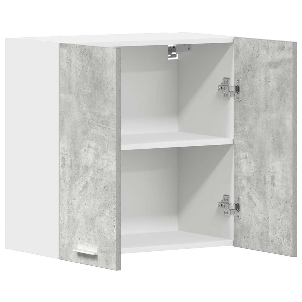 Meuble de cuisine mural gris béton 60x31x60 cm en bois
