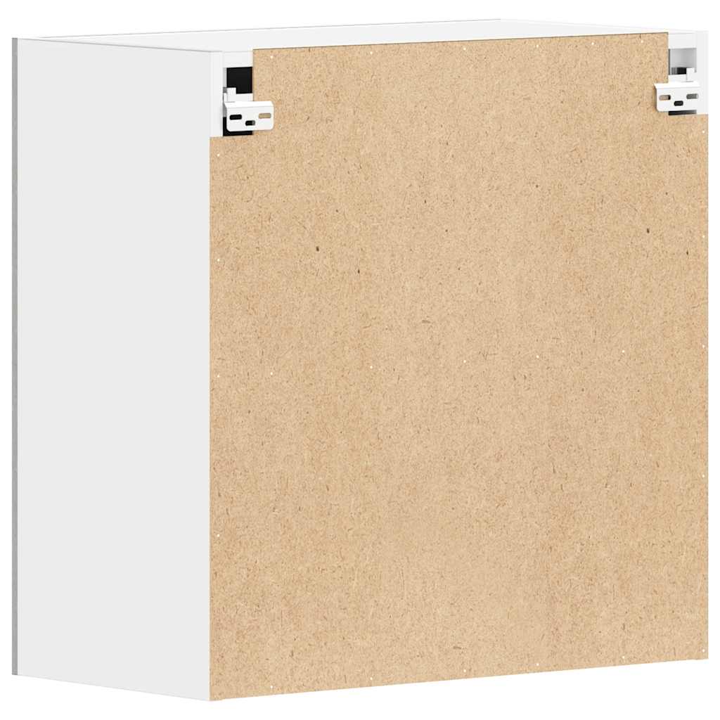 Meuble de cuisine mural gris béton 60x31x60 cm en bois