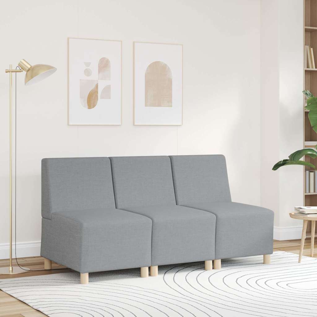 Armchair light grey 55 cm fabric