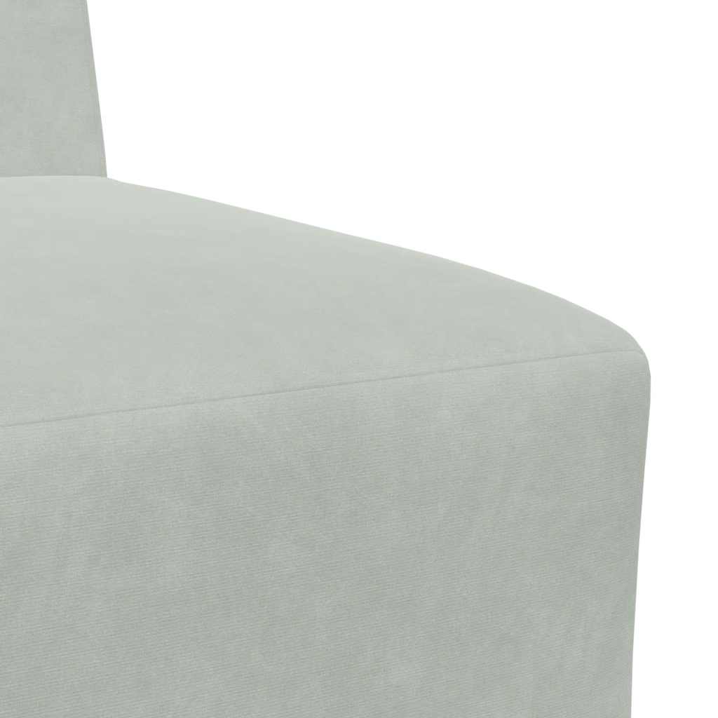 Armchair light grey 55 cm velvet