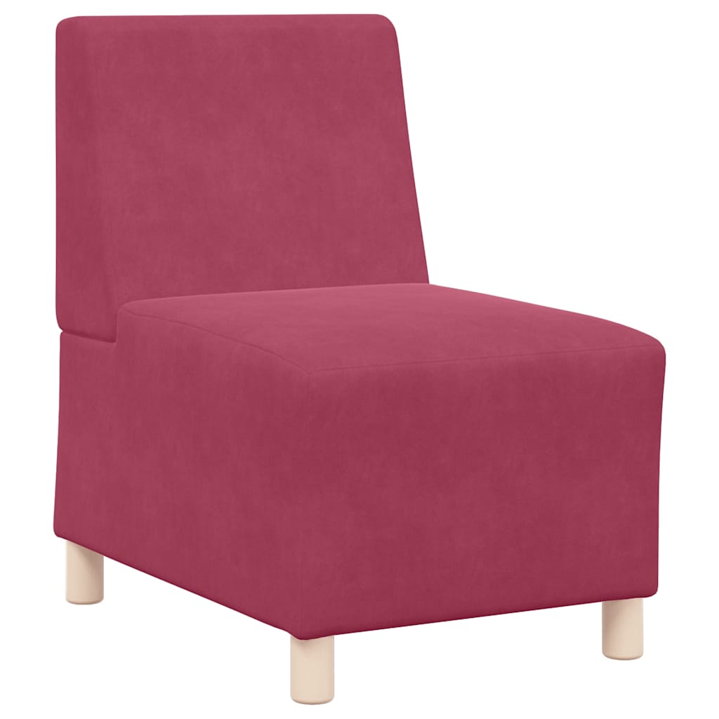 Armchair wine red 55 cm velvet