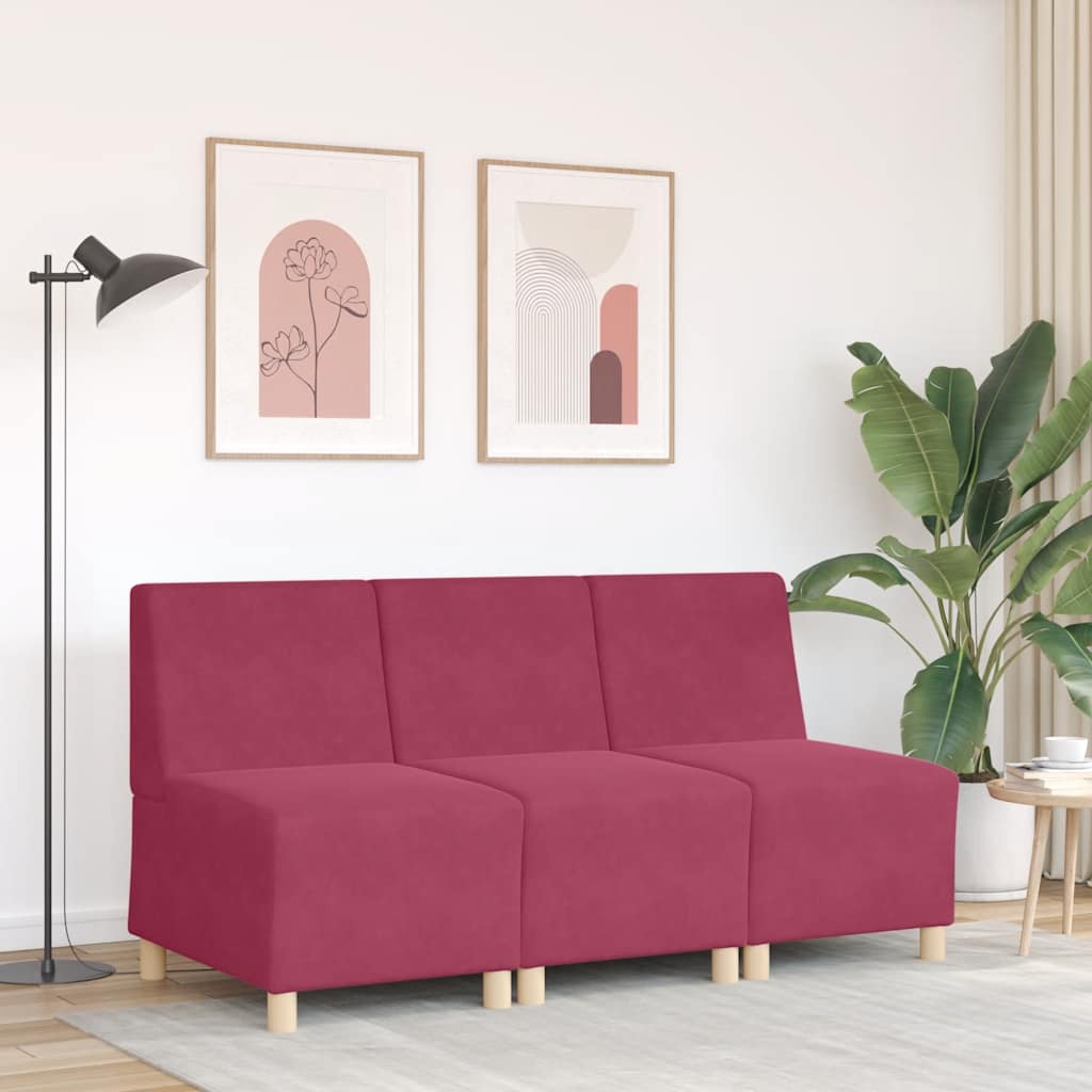 Armchair wine red 55 cm velvet