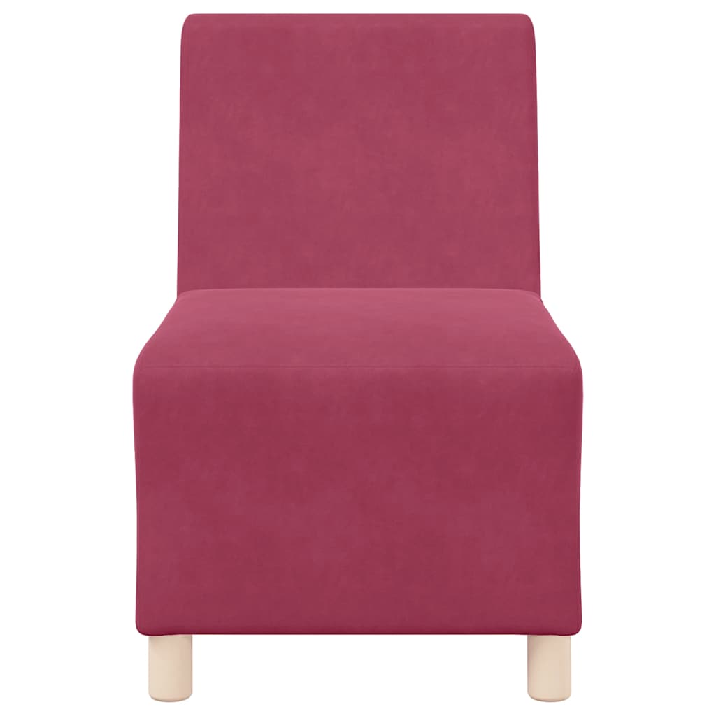 Armchair wine red 55 cm velvet