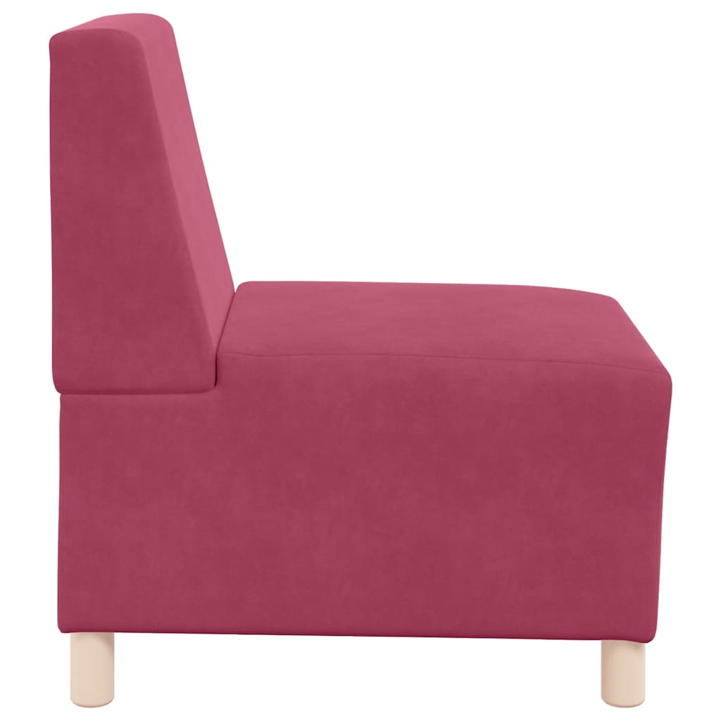 Armchair wine red 55 cm velvet