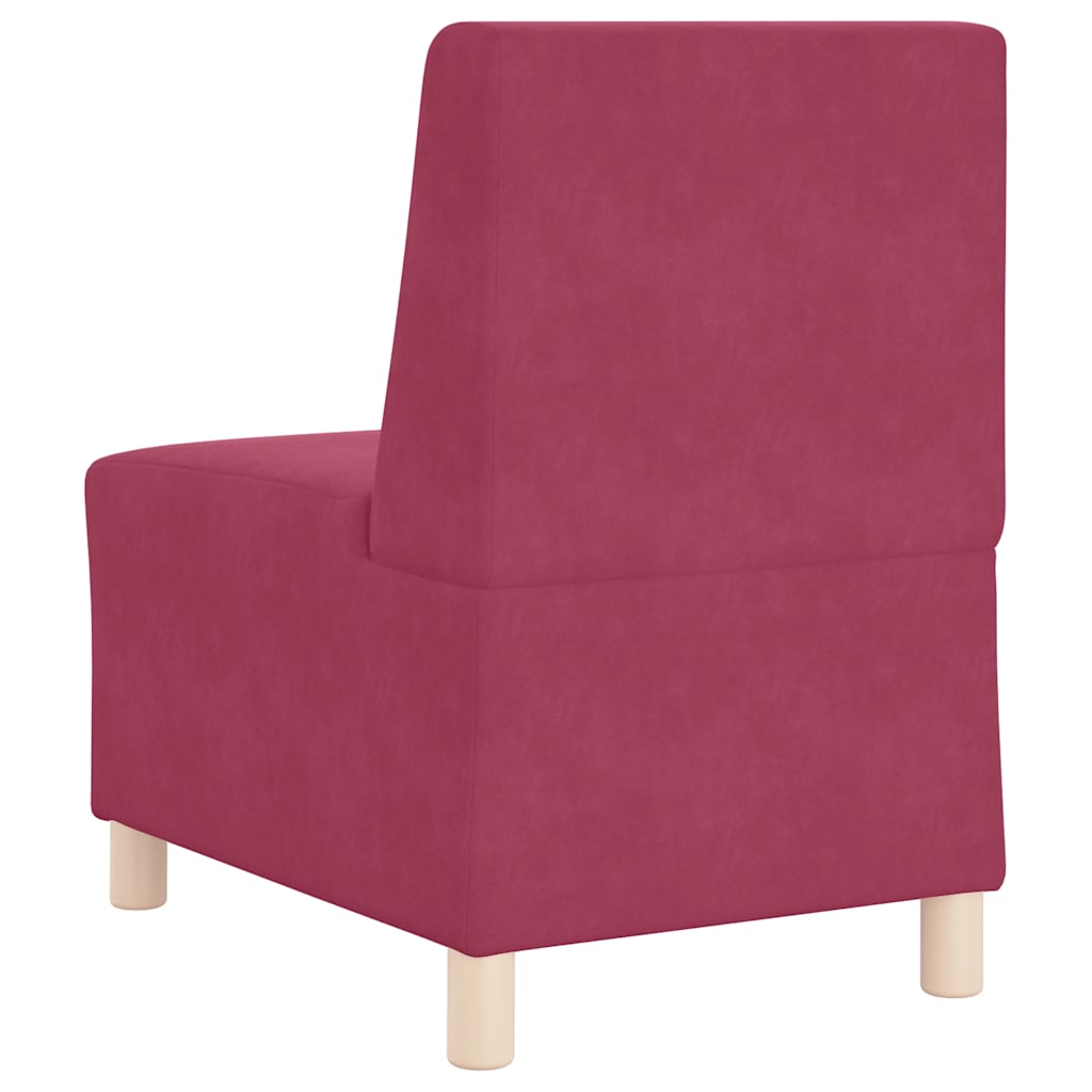Armchair wine red 55 cm velvet