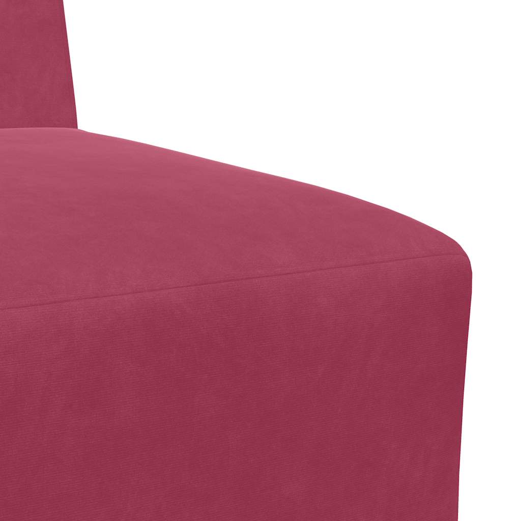 Armchair wine red 55 cm velvet