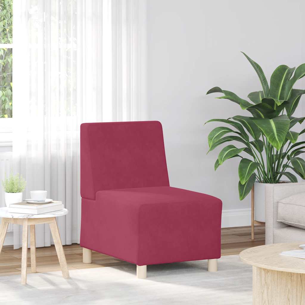 Armchair wine red 55 cm velvet