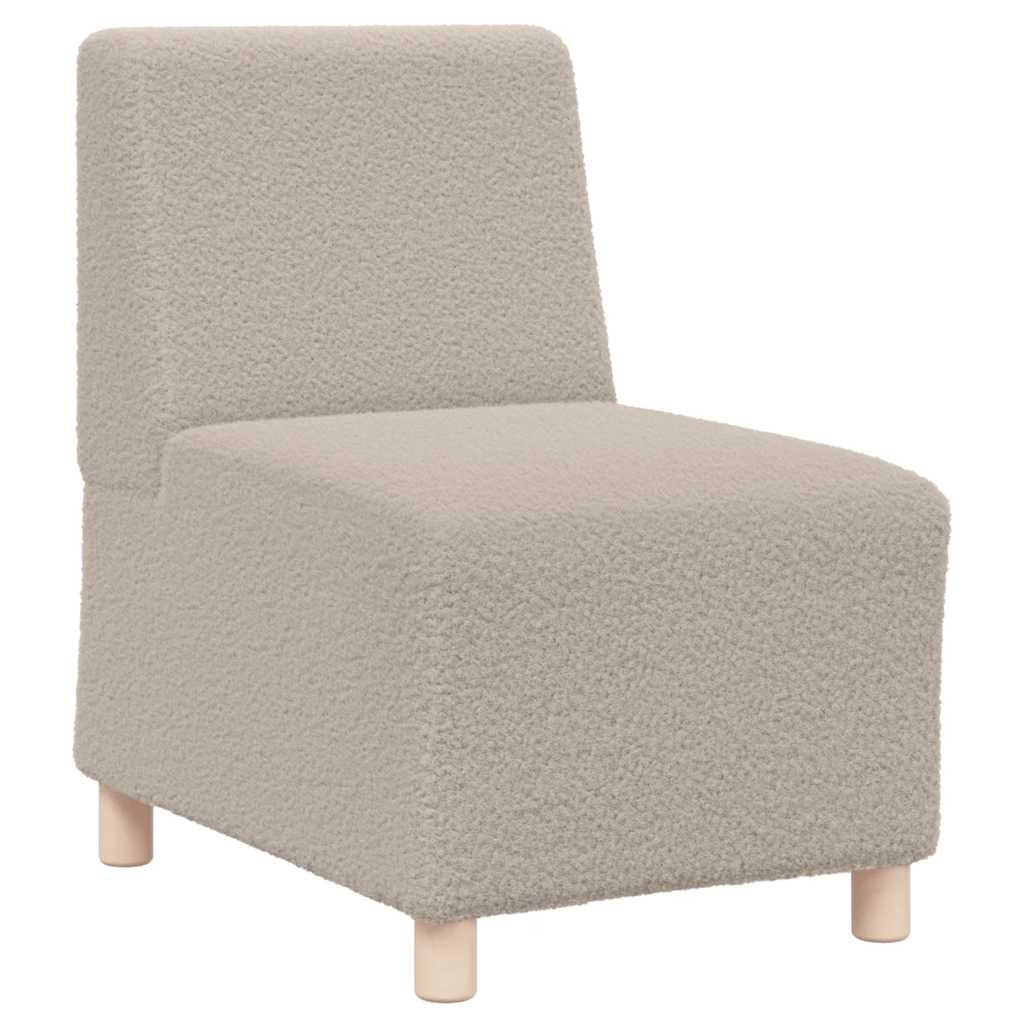 Armchair light grey 55 cm fabric in lambswool look