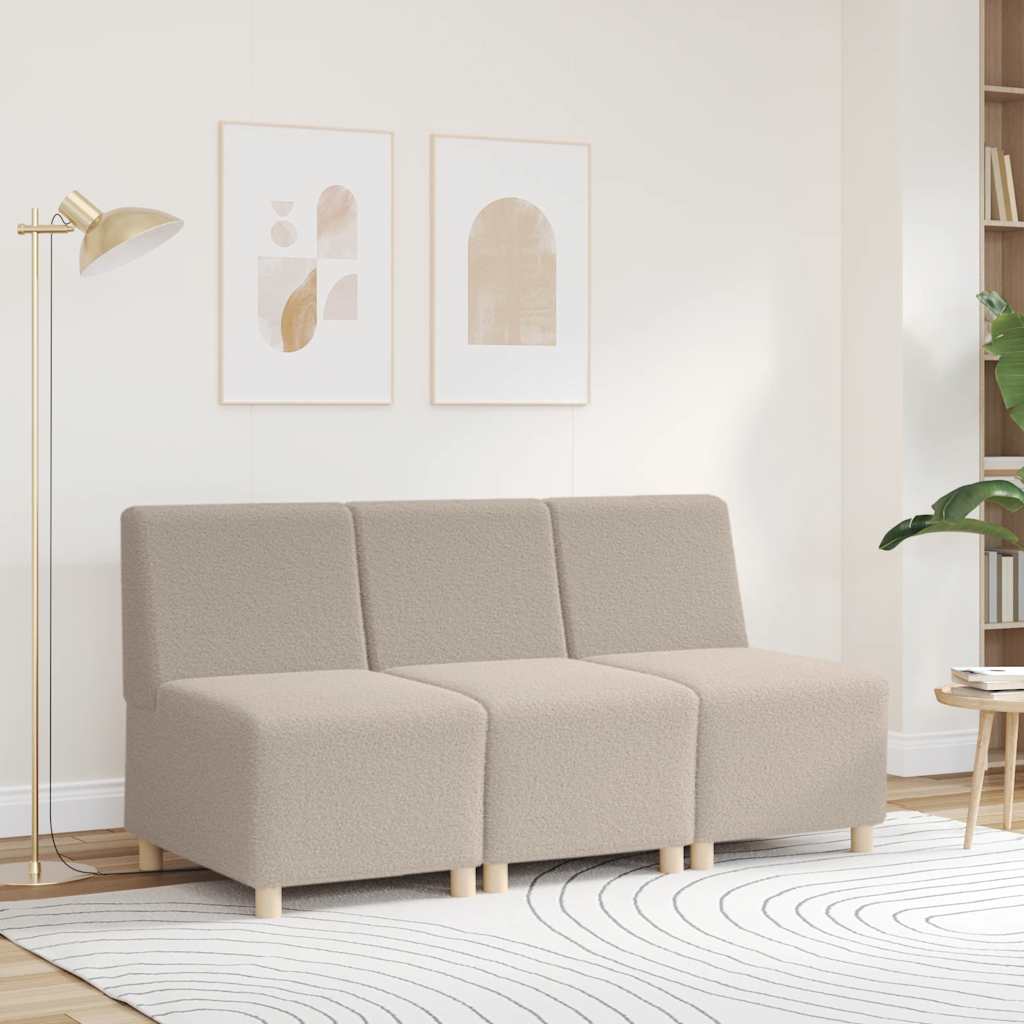 Armchair light grey 55 cm fabric in lambswool look