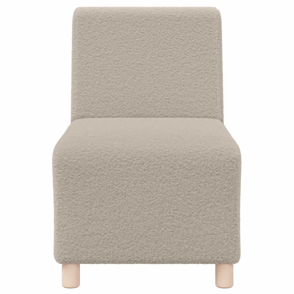 Armchair light grey 55 cm fabric in lambswool look