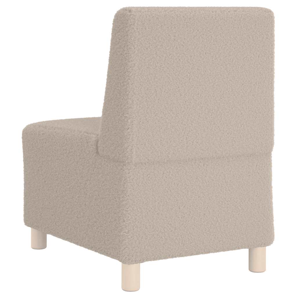 Armchair light grey 55 cm fabric in lambswool look
