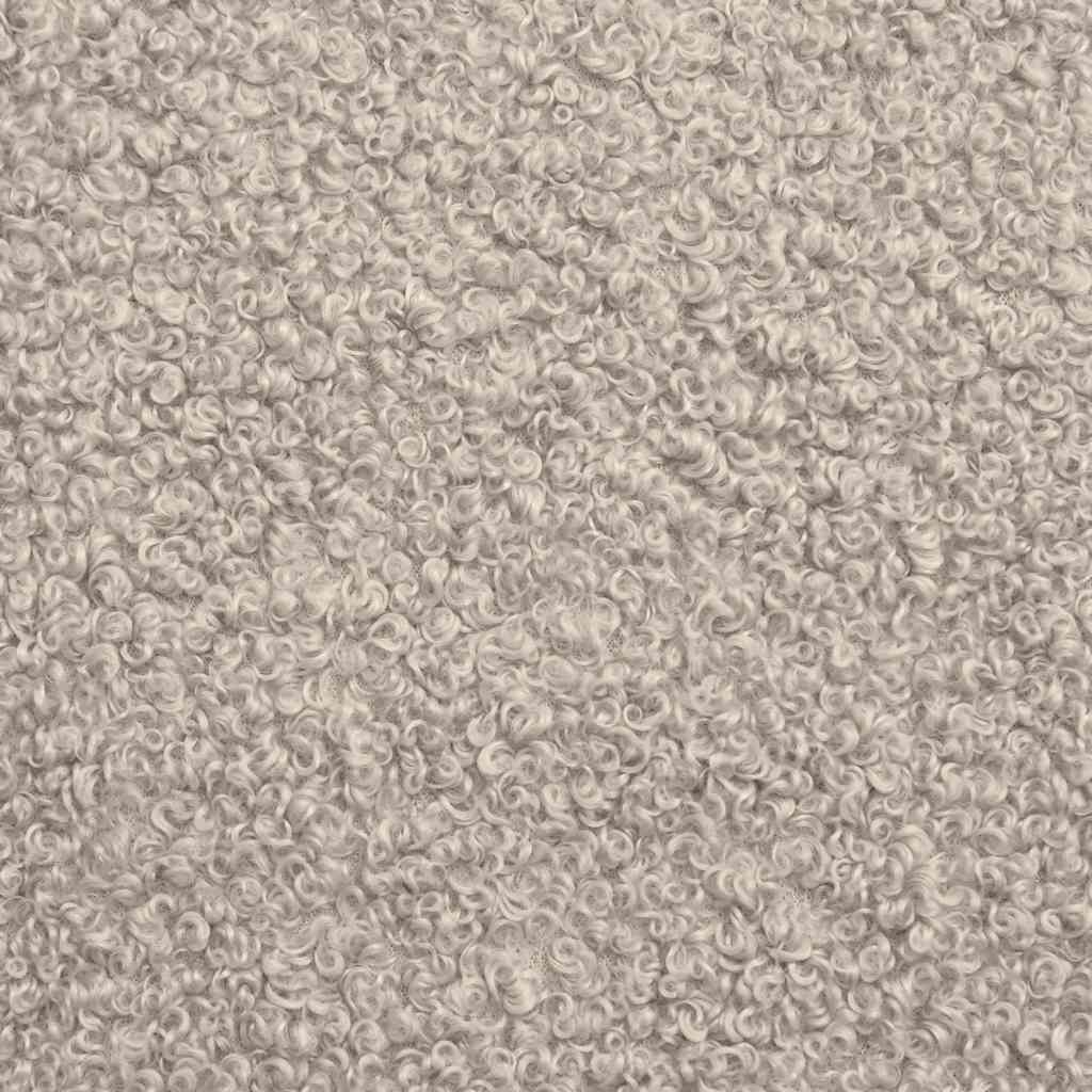 Armchair light grey 55 cm fabric in lambswool look