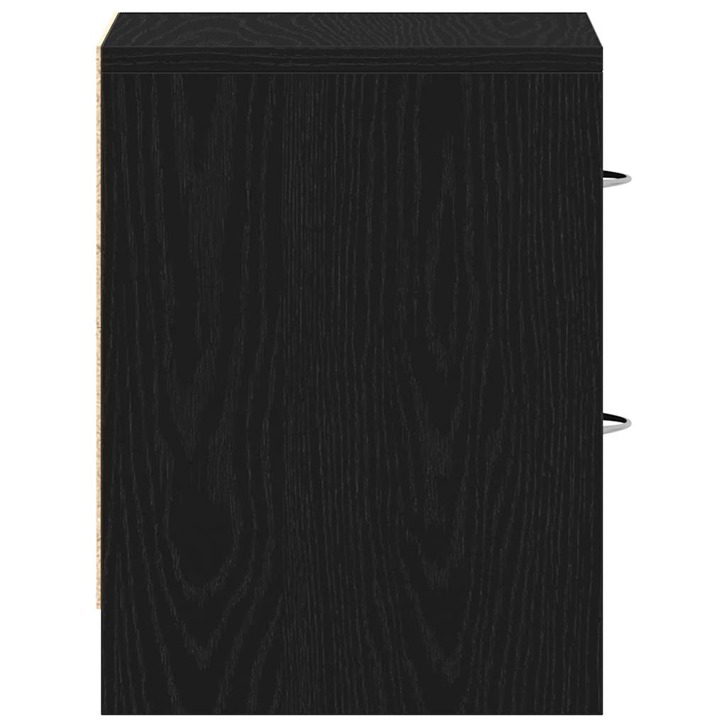 Nachttisch Schwarz Eichen-Optik 40x30x40 cm Holzwerkstoff
