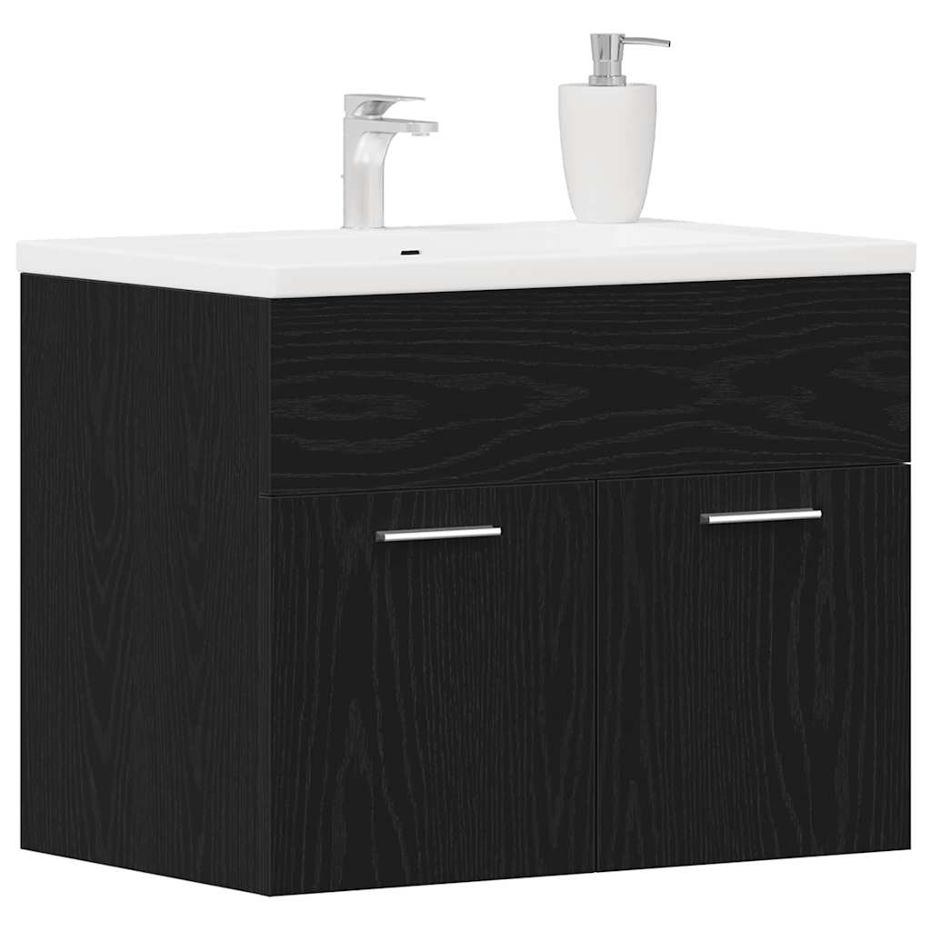 Vanity unit black oak look 60x38.5x46 cm
