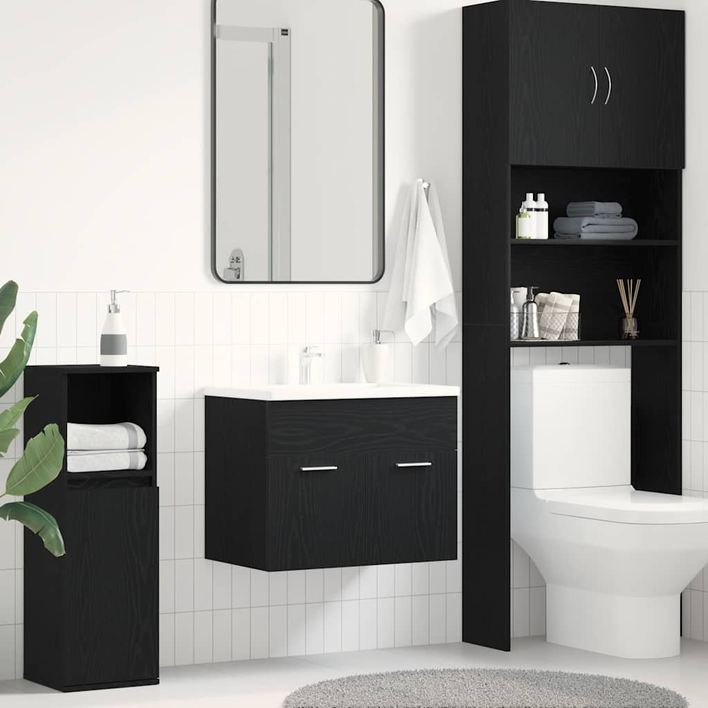Vanity unit black oak look 60x38.5x46 cm