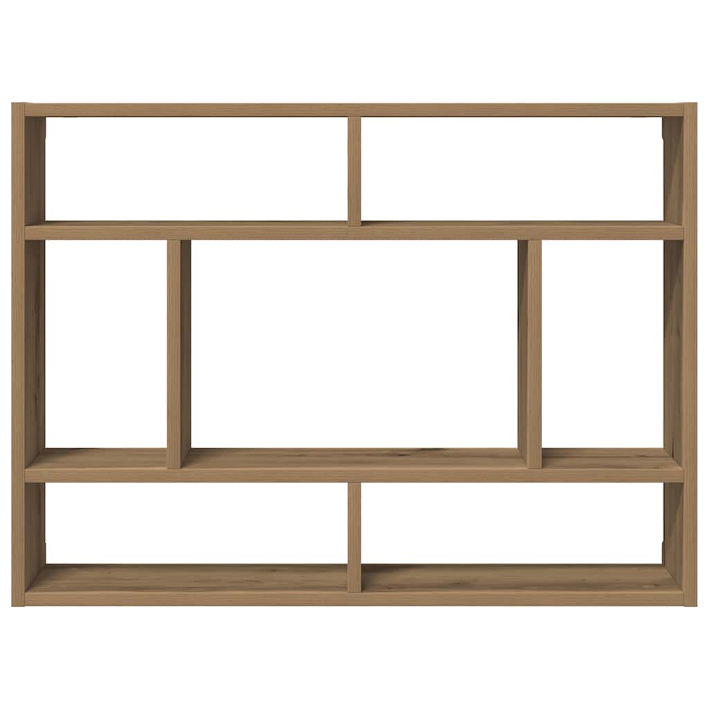 Wall shelf Artisan oak 75x16x55 cm wood material