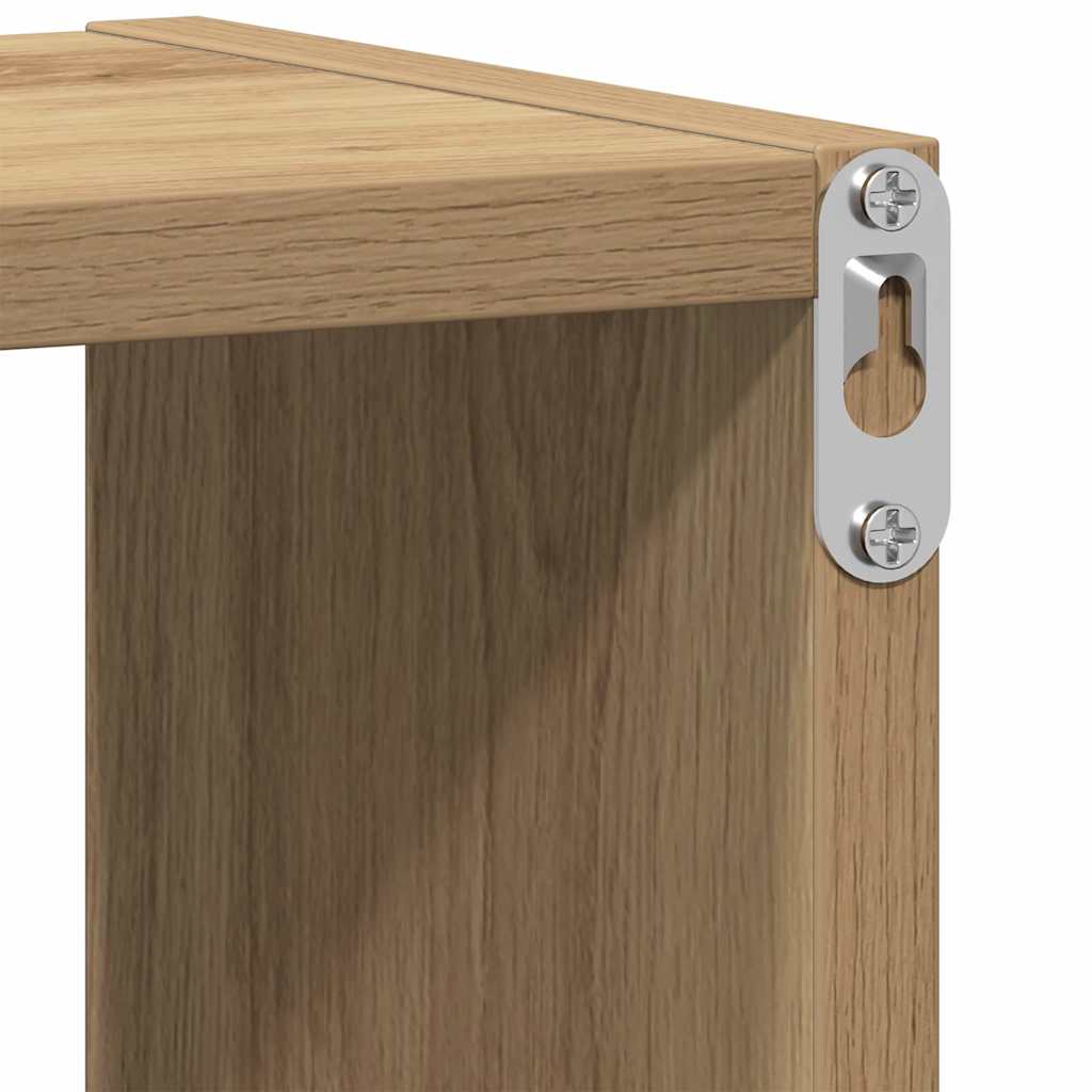 Wall shelf Artisan oak 75x16x55 cm wood material