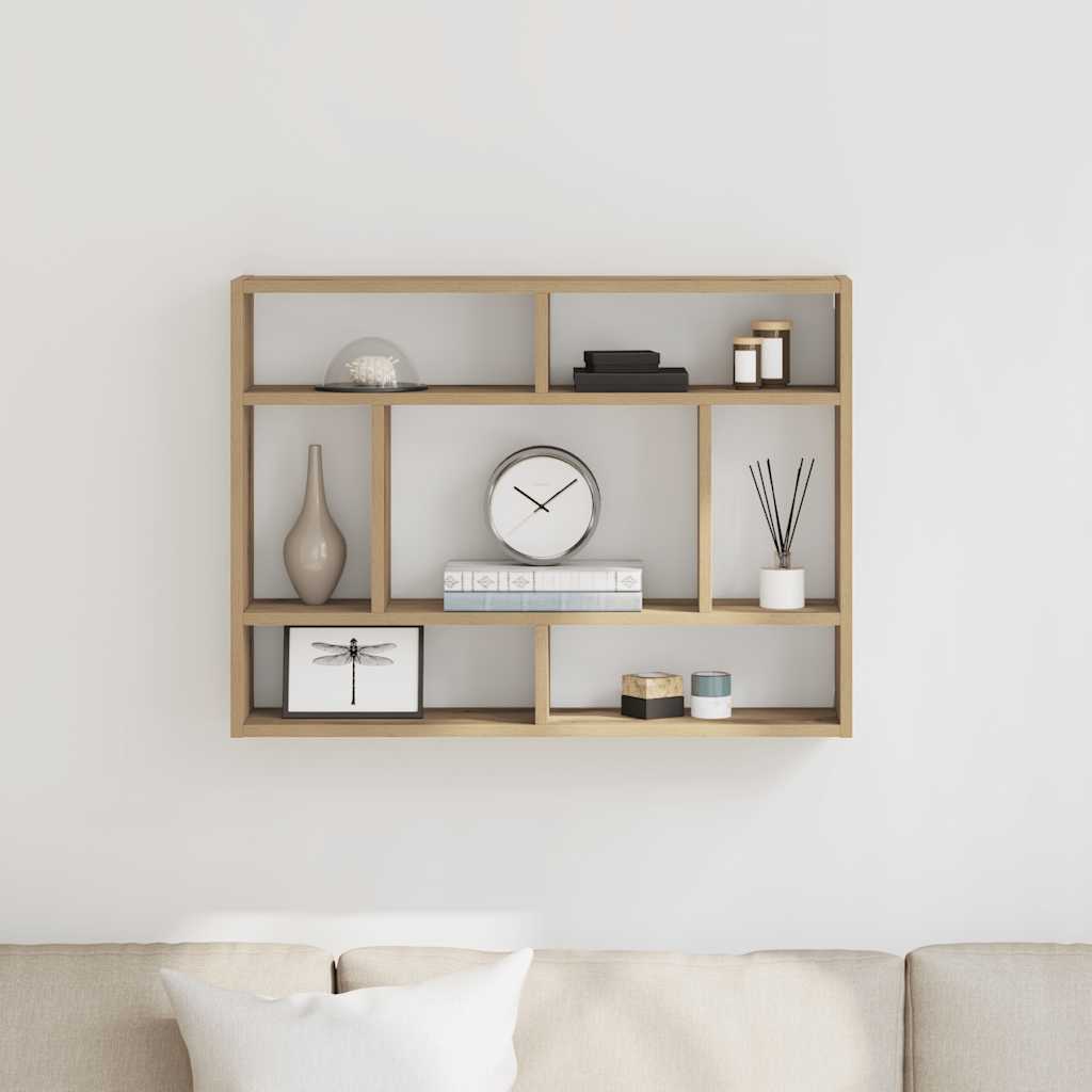 Wall shelf Artisan oak 75x16x55 cm wood material