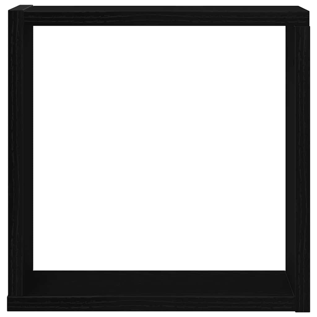 Cube wall shelves 2 pcs. Black oak look 30x15x30 cm