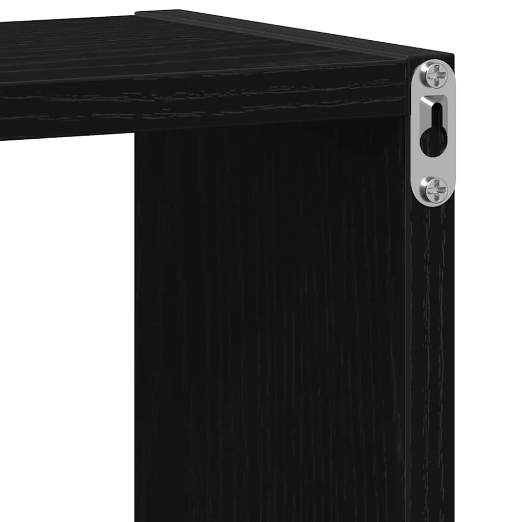 Cube wall shelves 2 pcs. Black oak look 30x15x30 cm