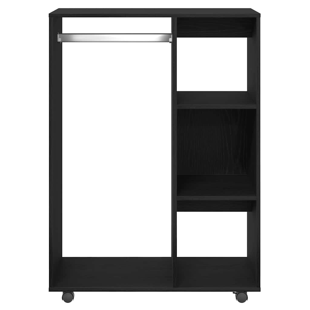 Kleiderschrank Schwarz Eichen-Optik 80x40x110 cm Holzwerkstoff