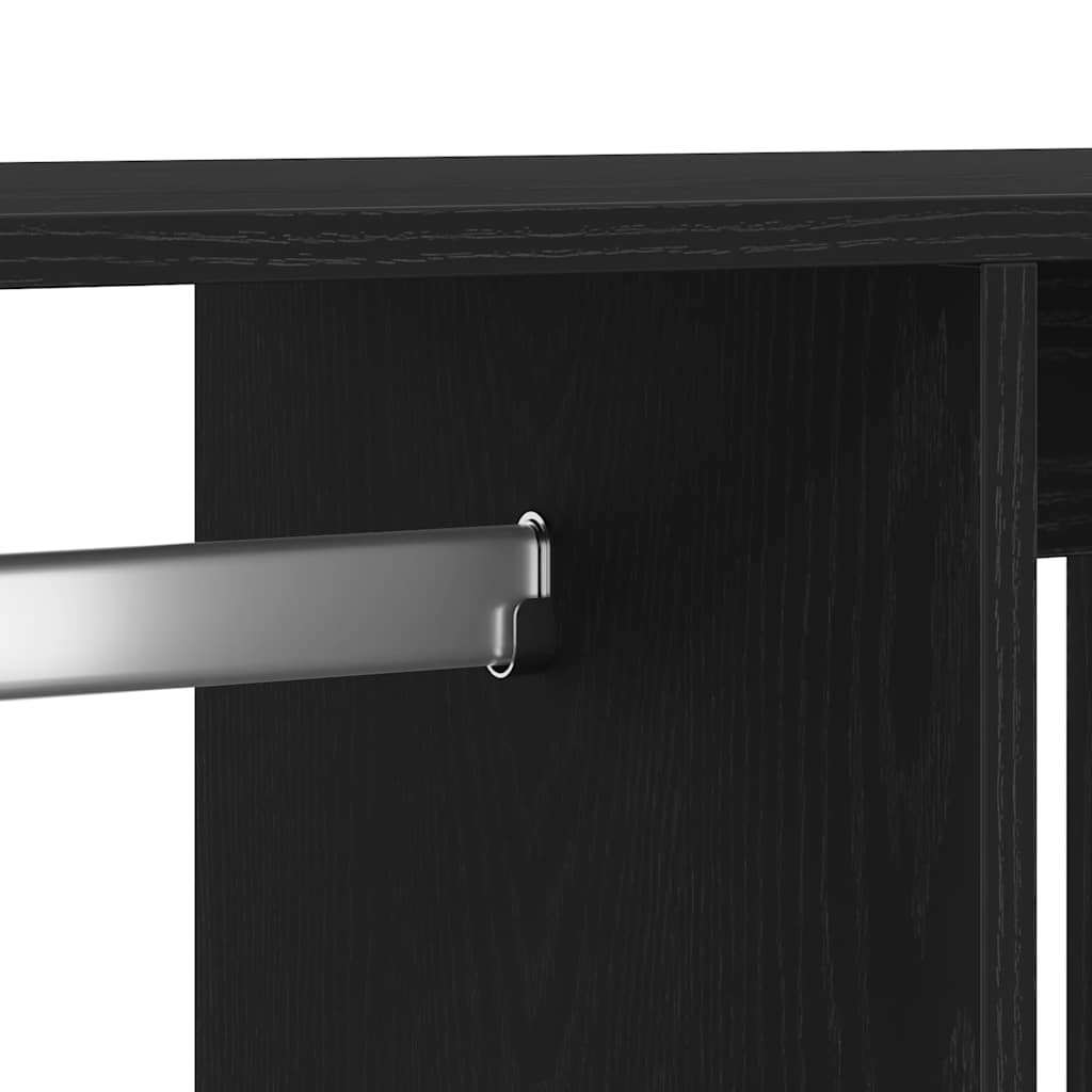 Kleiderschrank Schwarz Eichen-Optik 80x40x110 cm Holzwerkstoff