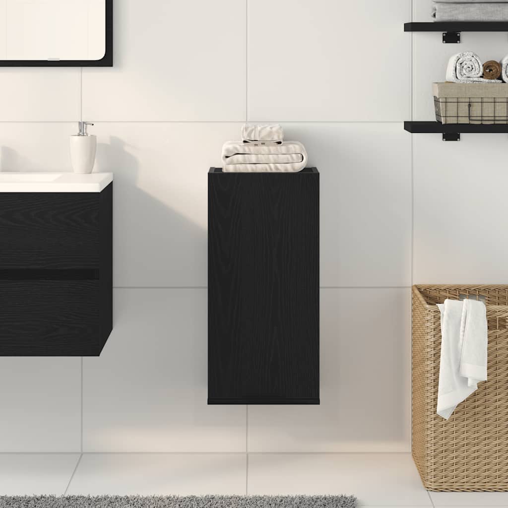 Armoire murale aspect chêne noir 32x20x67 cm matériau bois