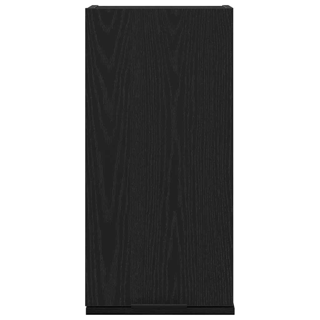 Armoire murale aspect chêne noir 32x20x67 cm matériau bois