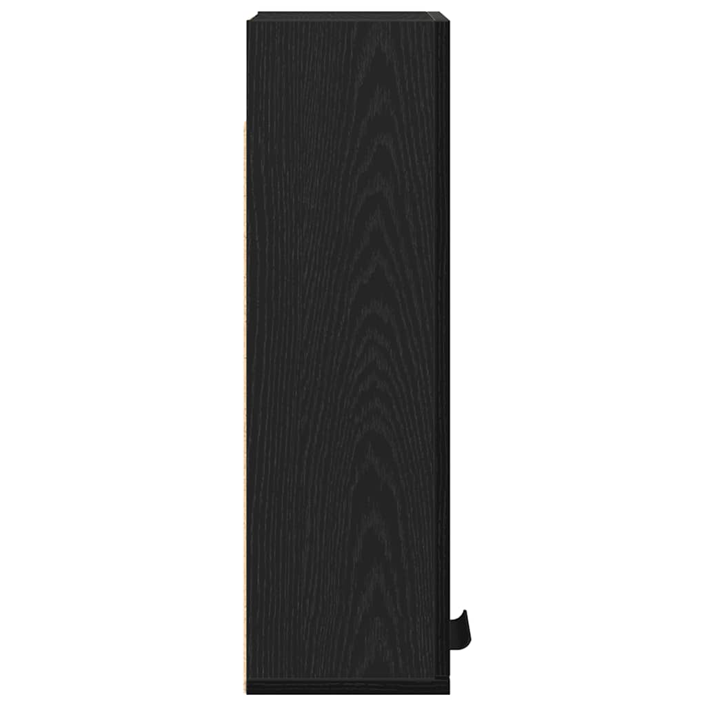 Armoire murale aspect chêne noir 32x20x67 cm matériau bois