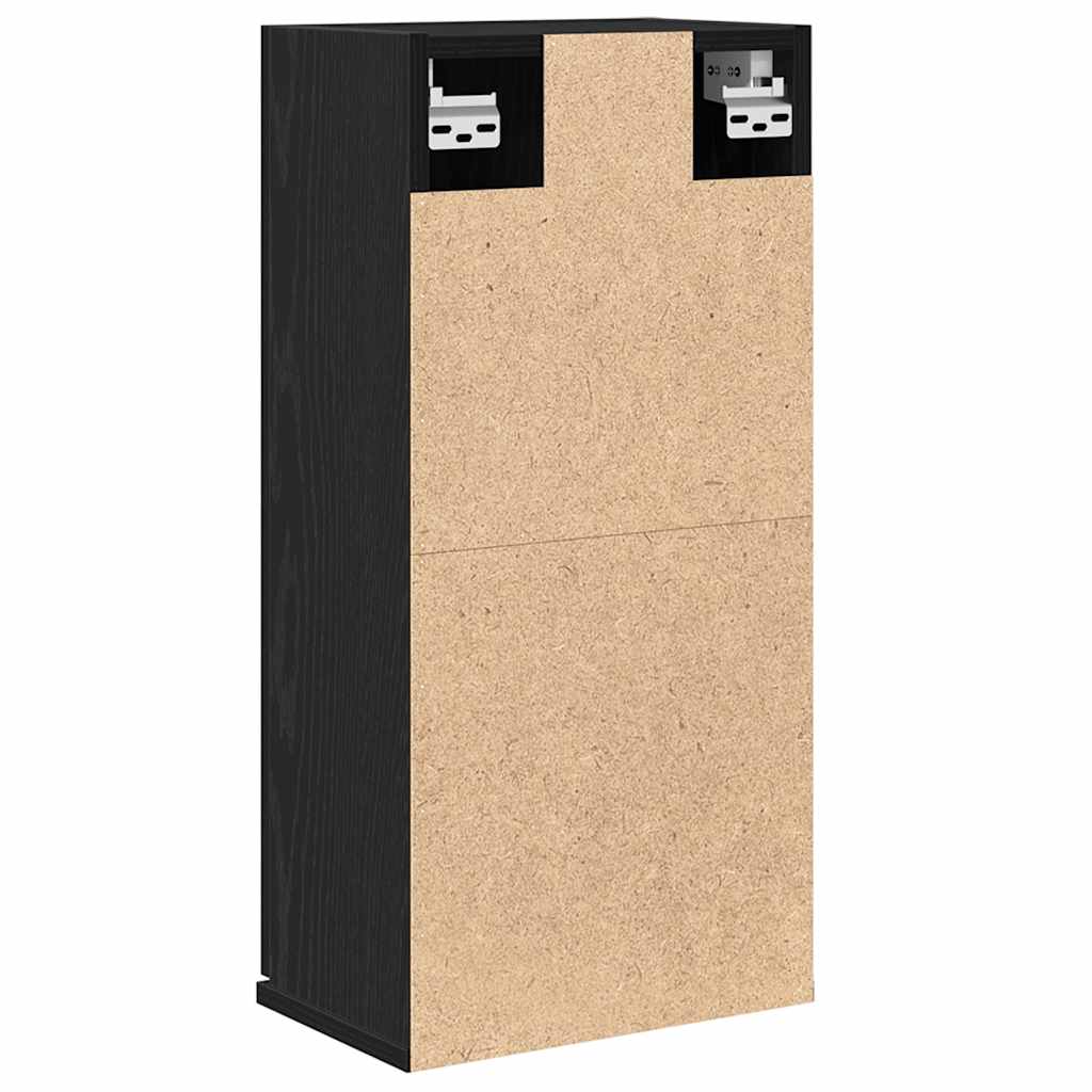 Armoire murale aspect chêne noir 32x20x67 cm matériau bois
