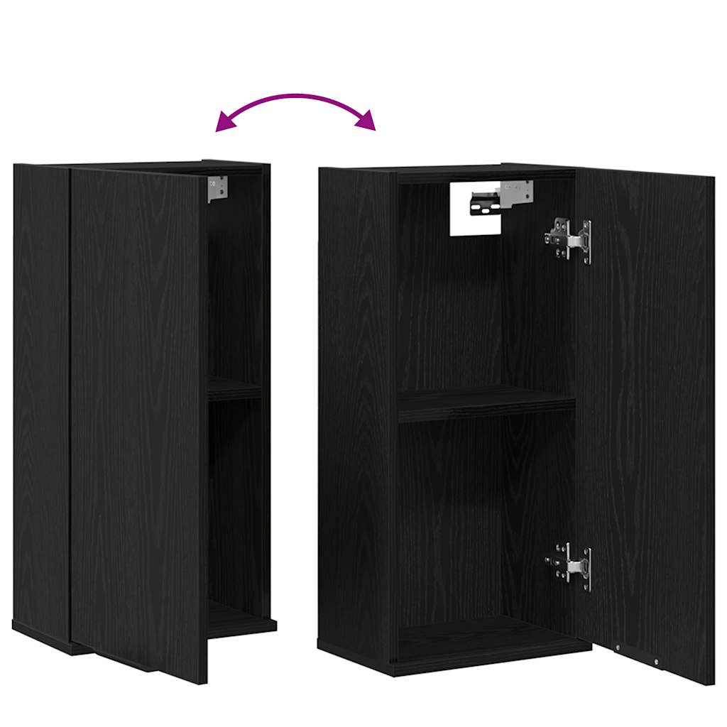Armoire murale aspect chêne noir 32x20x67 cm matériau bois
