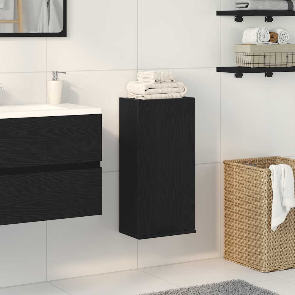 Armoire murale aspect chêne noir 32x20x67 cm matériau bois