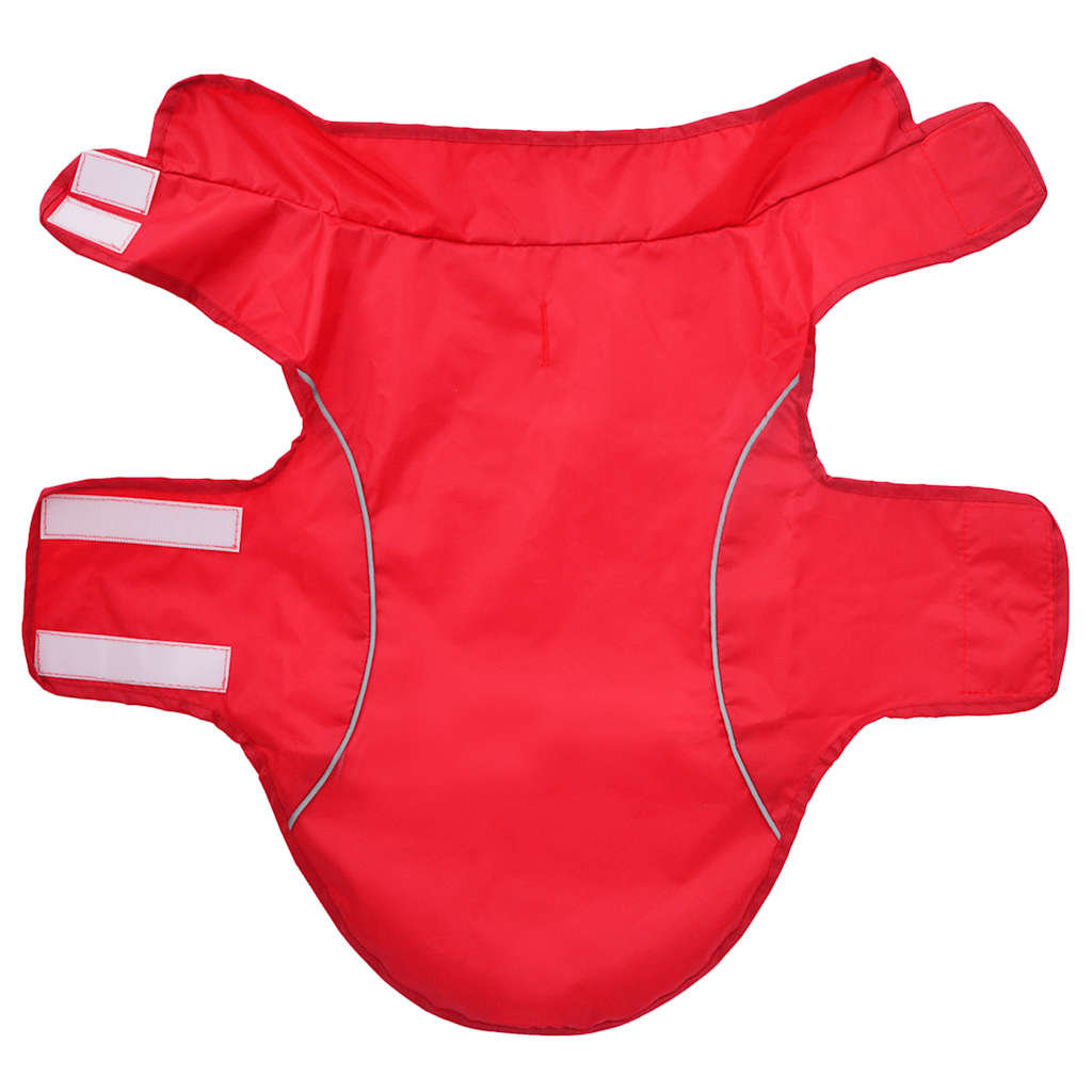 Imperméable pour chien avec bandes réfléchissantes en polyester rouge XS