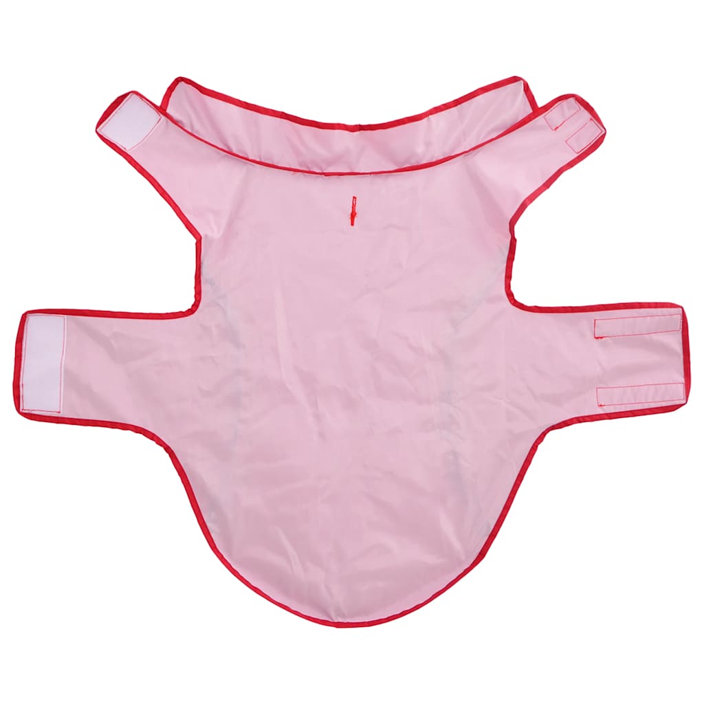 Imperméable pour chien avec bandes réfléchissantes en polyester rouge L