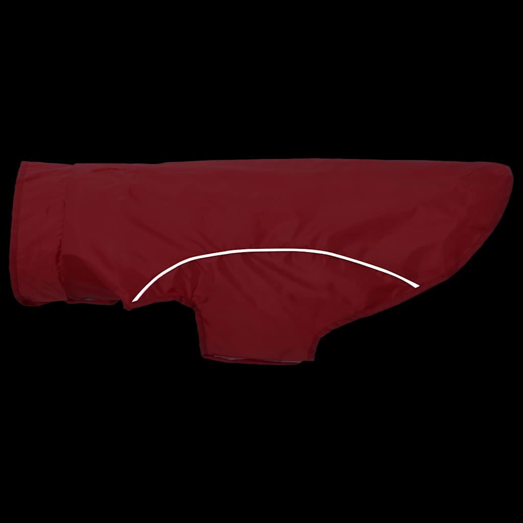 Imperméable pour chien avec bandes réfléchissantes en polyester rouge L