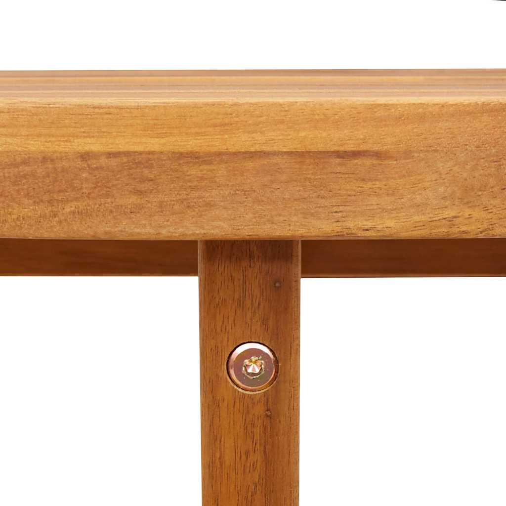 Table à manger de jardin ronde Ø90x75 cm en bois d'acacia massif