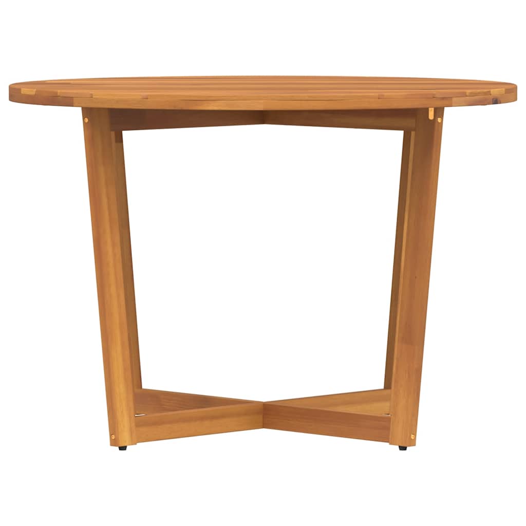 Table à manger de jardin ronde Ø110x75 cm en bois d'acacia massif