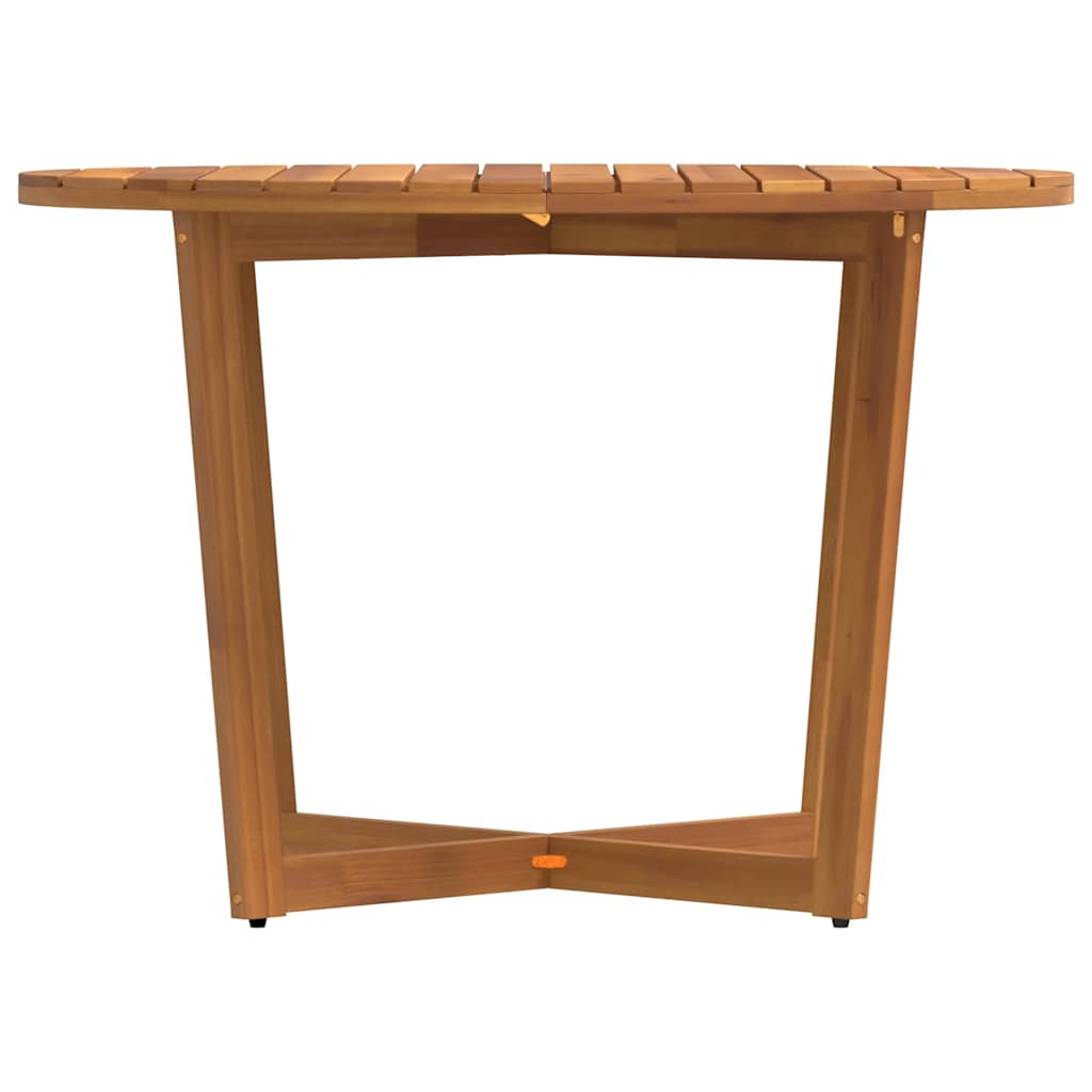 Table à manger de jardin ronde Ø110x75 cm en bois d'acacia massif
