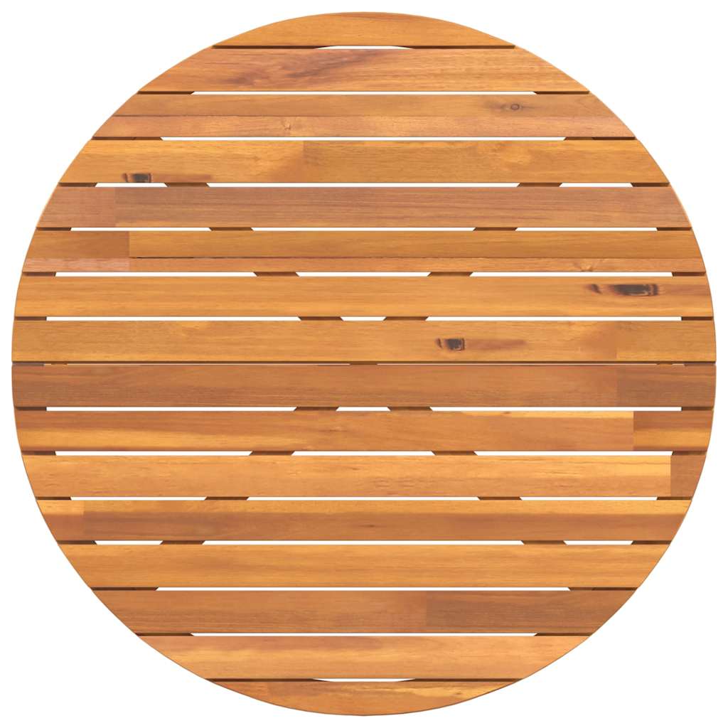 Table à manger de jardin ronde Ø110x75 cm en bois d'acacia massif