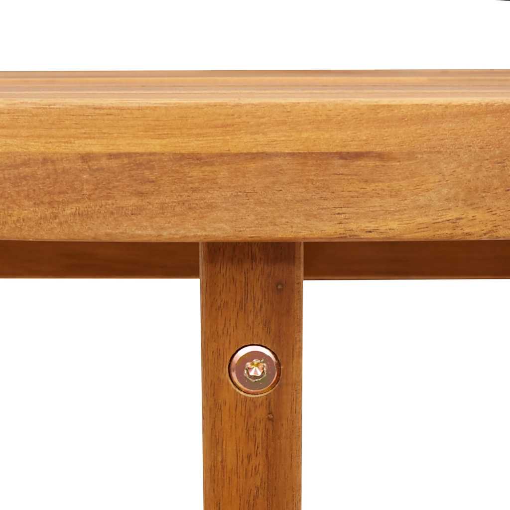 Table à manger de jardin ronde Ø110x75 cm en bois d'acacia massif