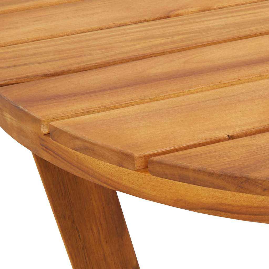 Table à manger de jardin ronde Ø110x75 cm en bois d'acacia massif