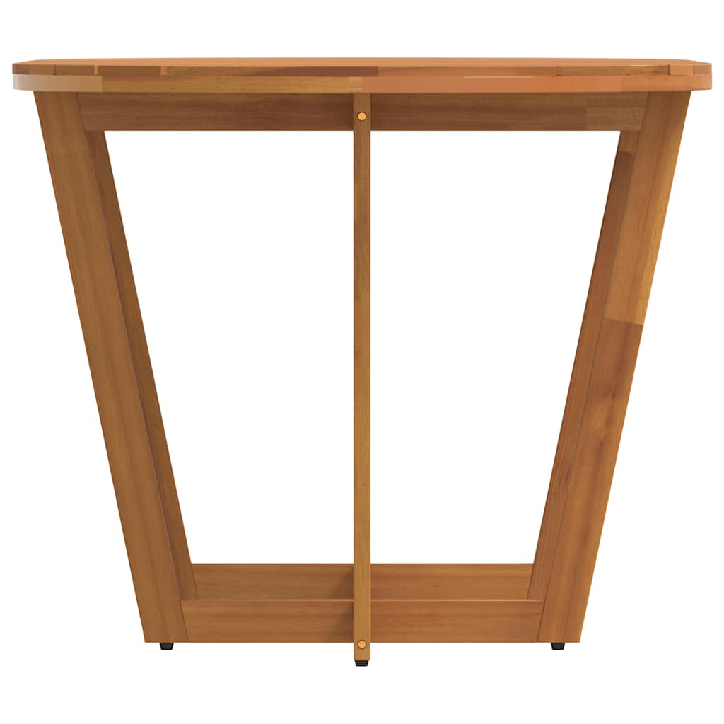 Table à manger de jardin ovale 150x90x75 cm en bois d'acacia massif