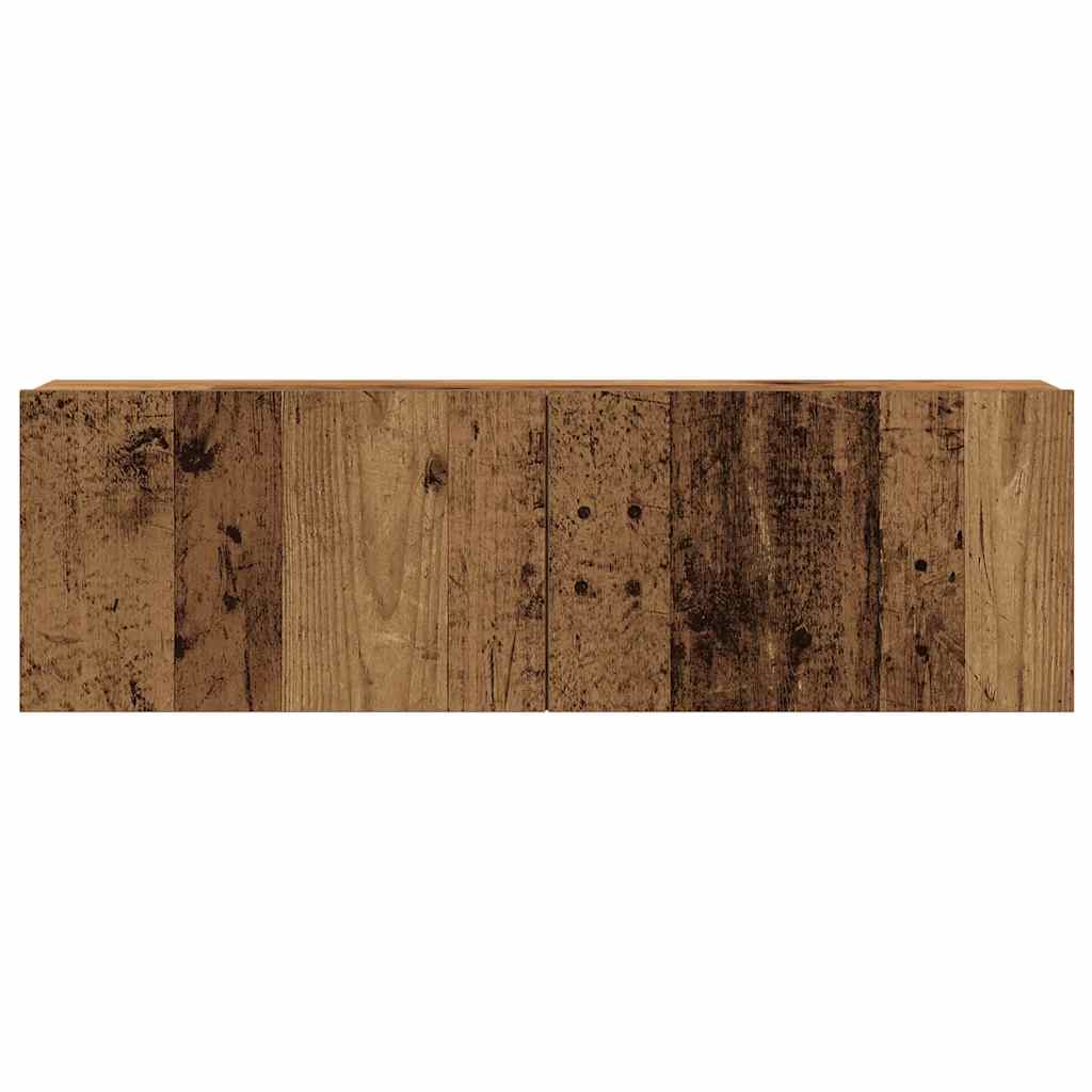 TV wall cabinets 3 pcs. Old wood look wood material