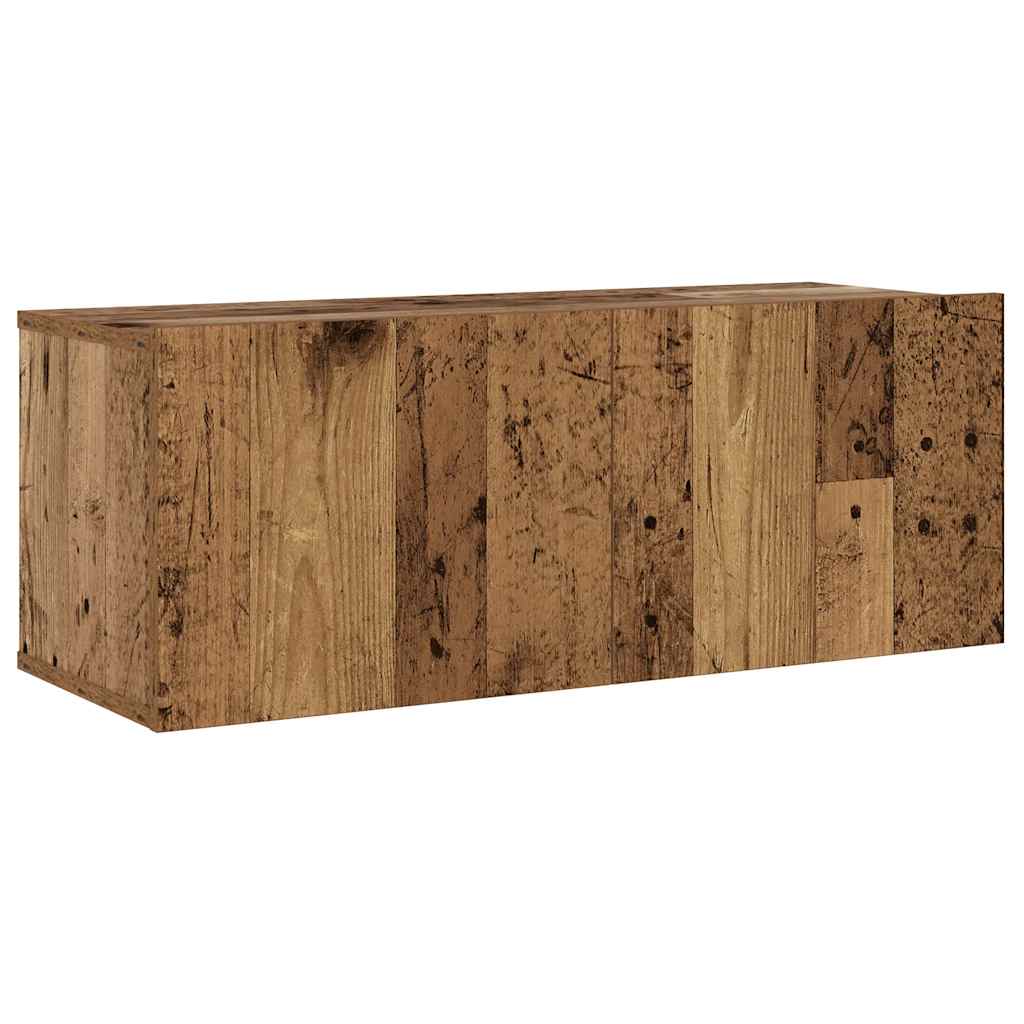 TV wall cabinets 6 pcs. Reclaimed wood look wood material