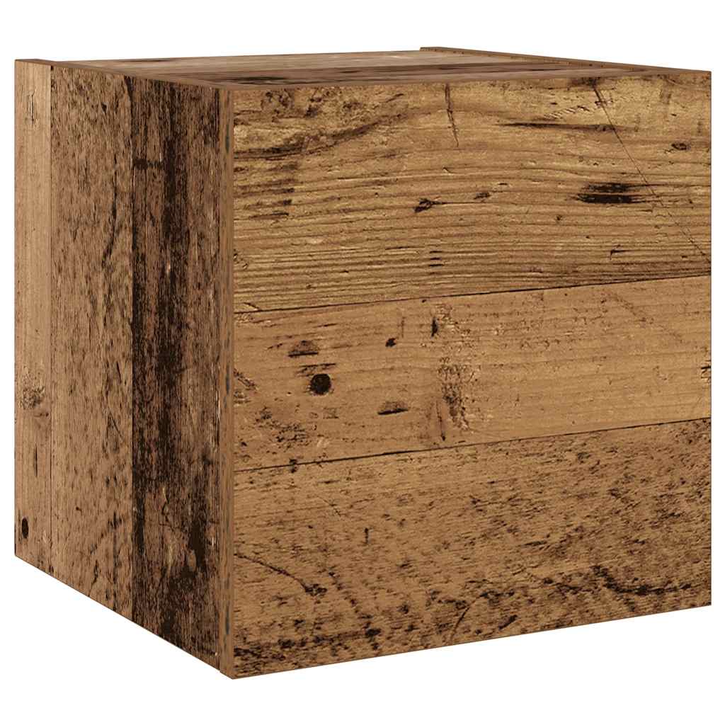 TV wall cabinets 6 pcs. Reclaimed wood look wood material