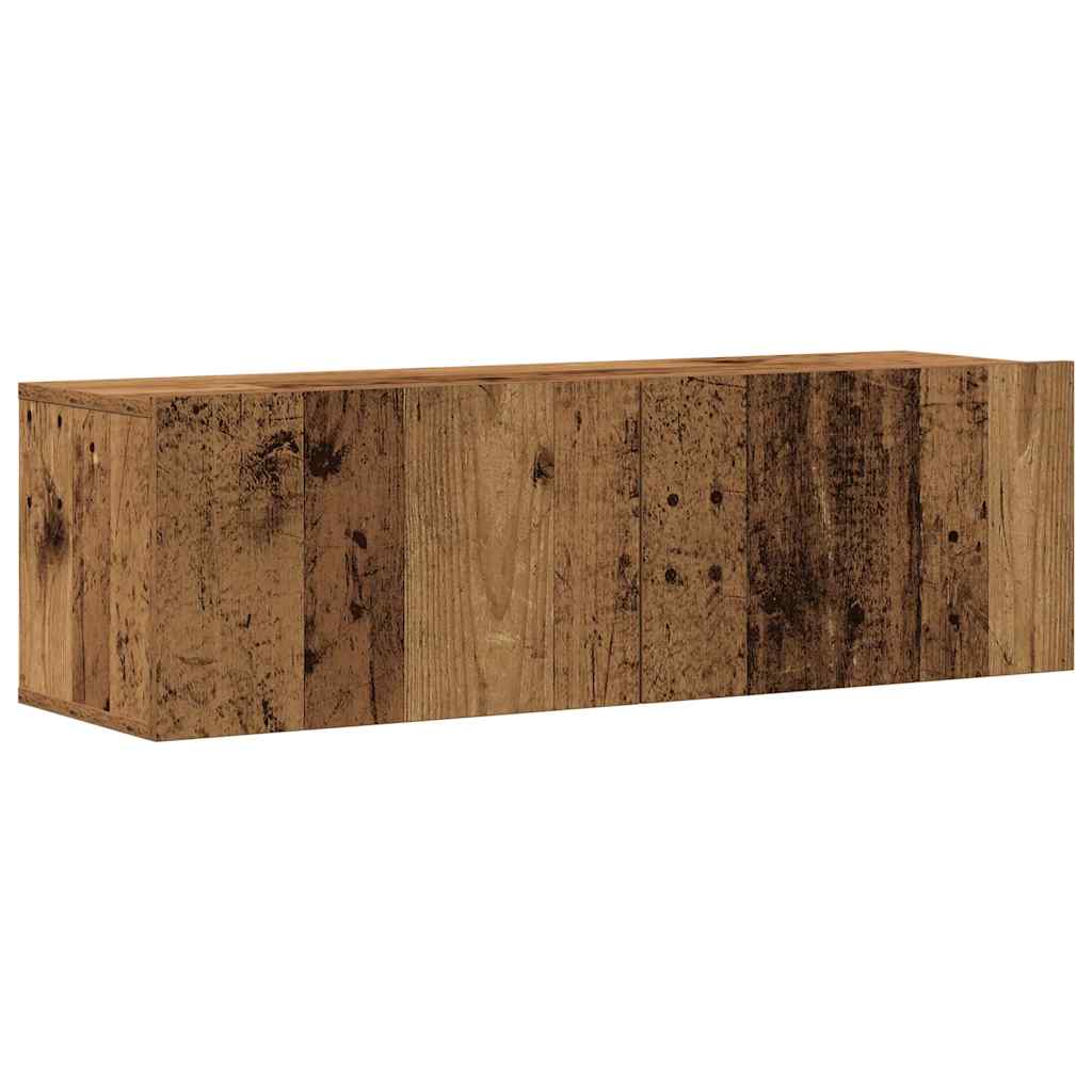 TV wall cabinets 6 pcs. Reclaimed wood look wood material
